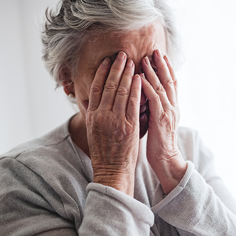 woman with headache